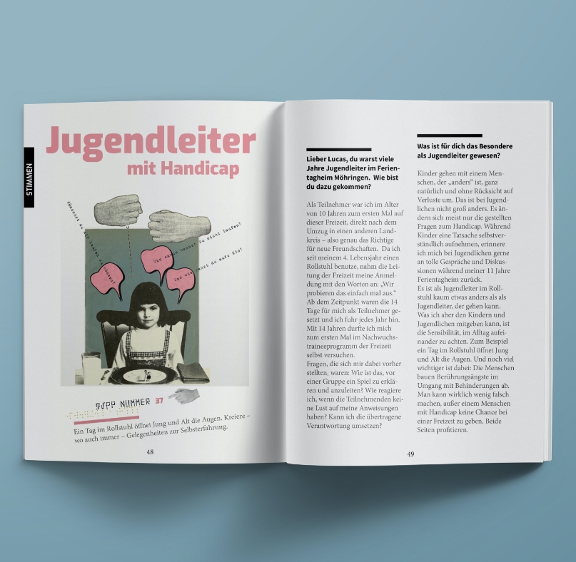 Layout Design Broschüre evangelisch Kirche Pfalz / Silja Lorenz Design